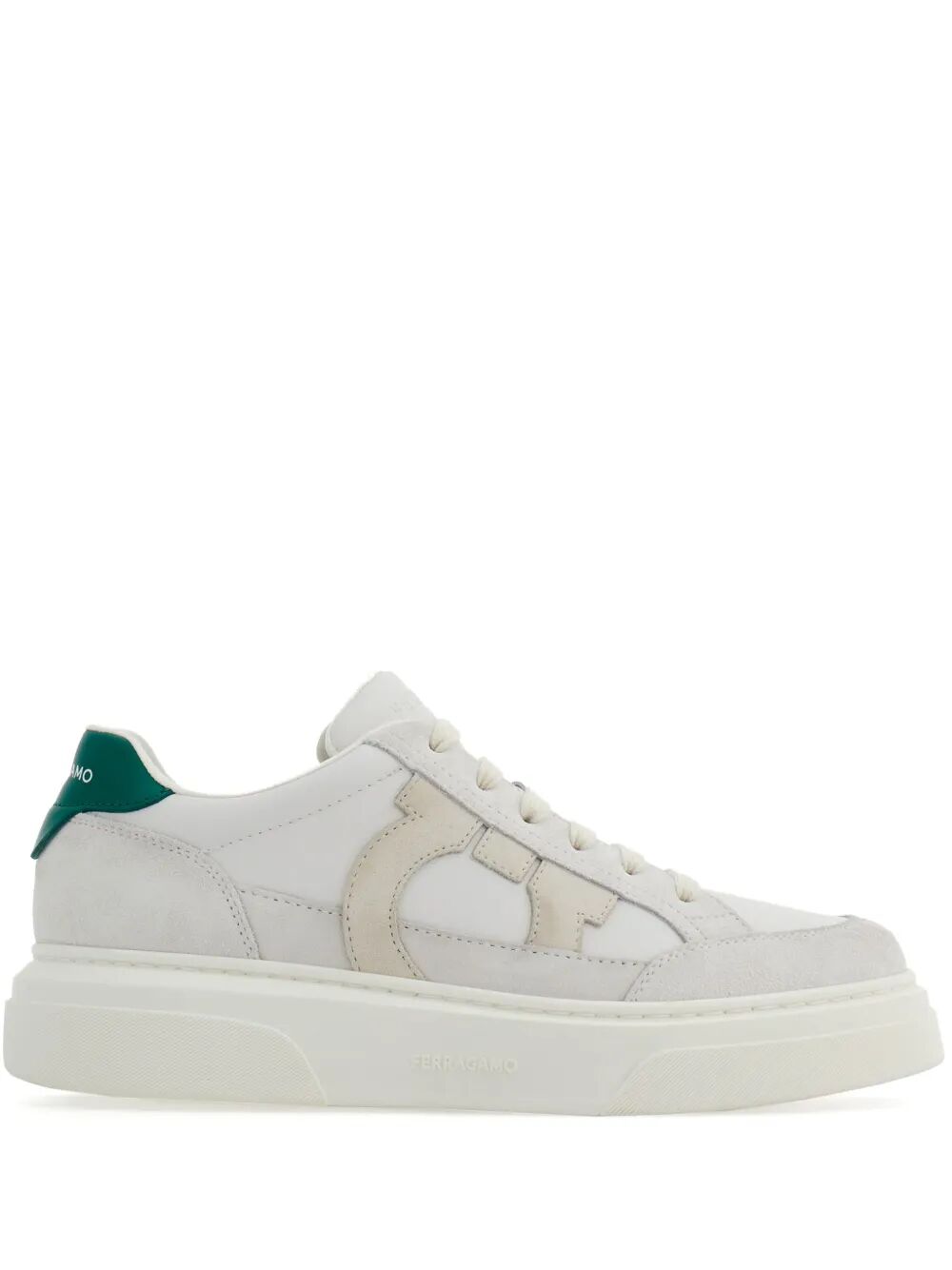CASSINA LEATHER SNEAKERS WITH GANCINI PATCH