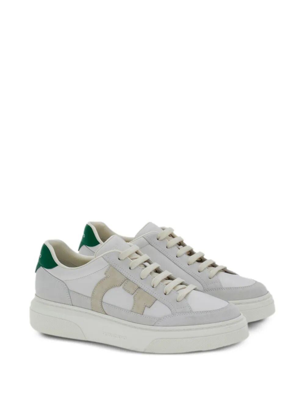 CASSINA LEATHER SNEAKERS WITH GANCINI PATCH