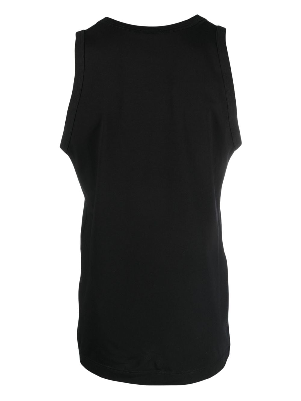 STRETCH COTTON TANK TOP WITH LOGO LABEL