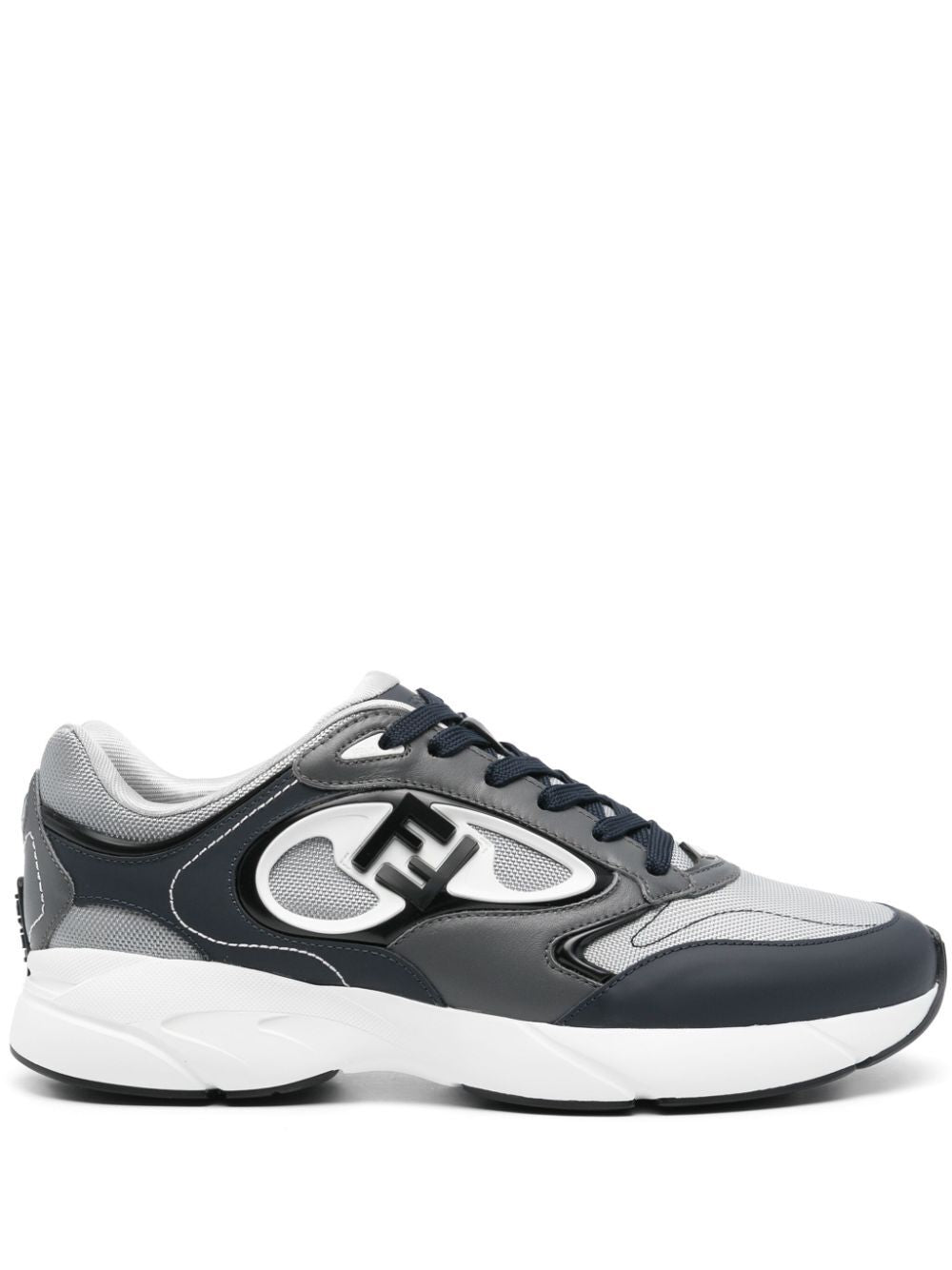 MESH AND LEATHER FORWARD SNEAKERS