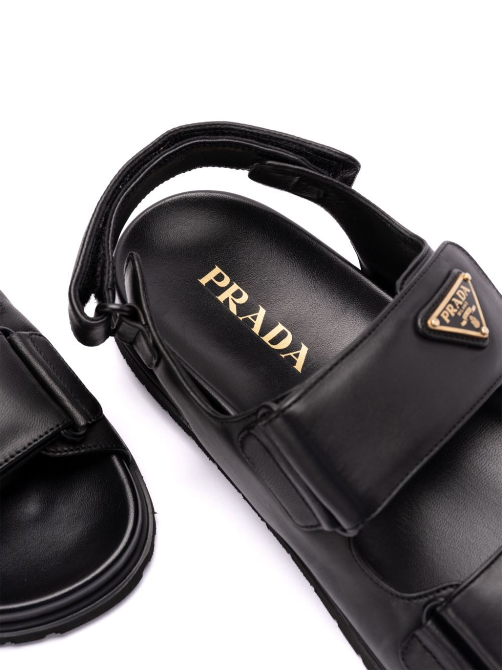 TOUCH-STRAP LEATHER SANDALS