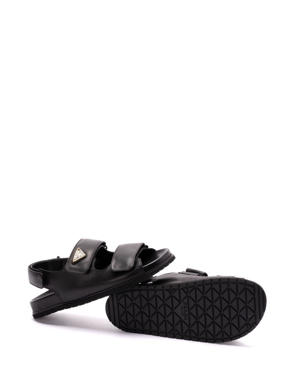 TOUCH-STRAP LEATHER SANDALS