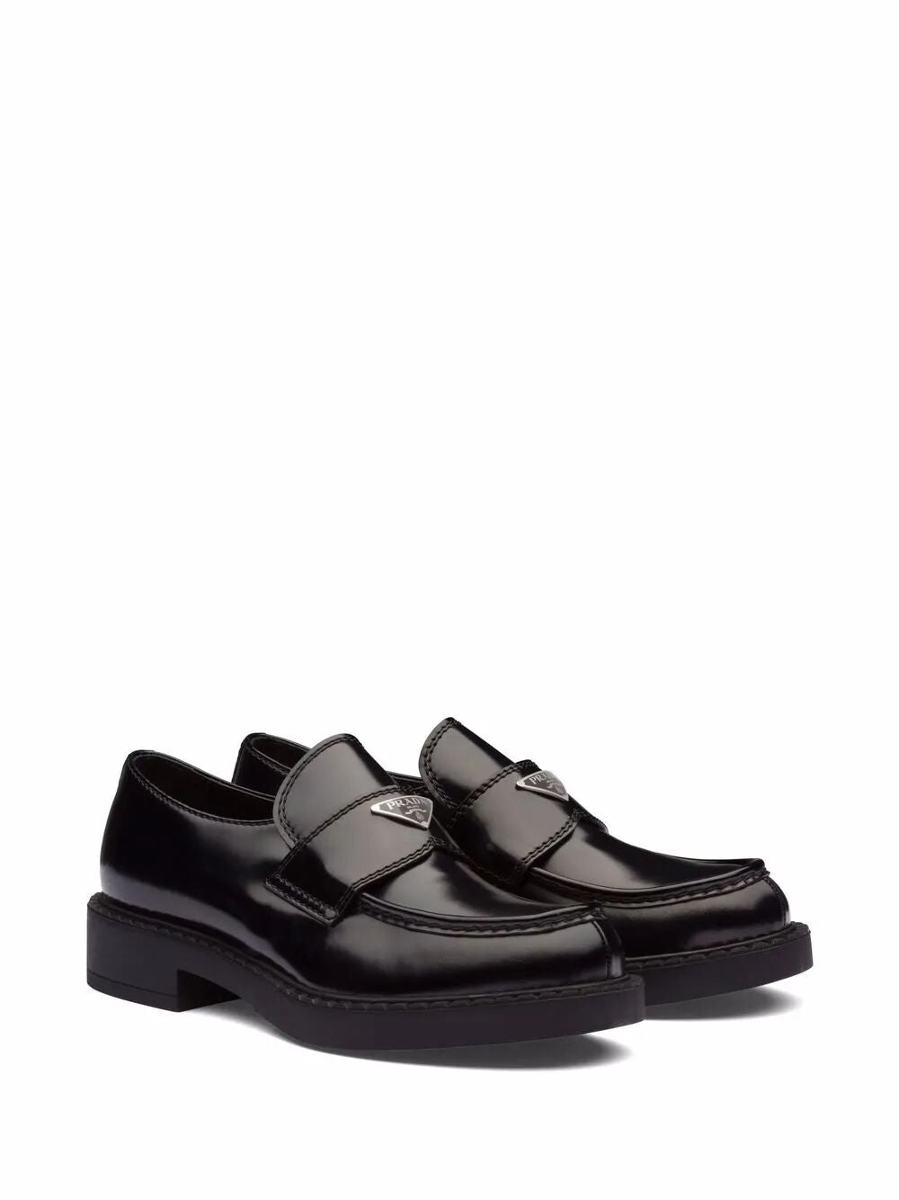 CHOCOLATE BRUSHED LEATHER LOAFERS