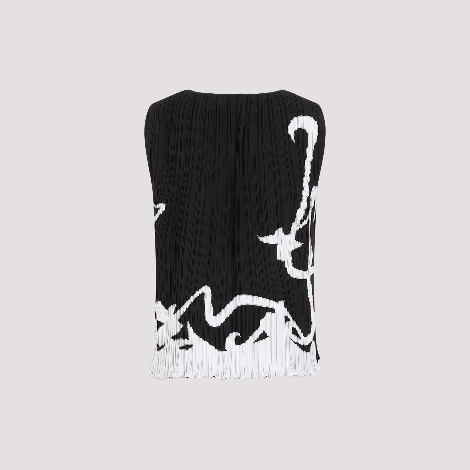 Sleeveless Pleated Top