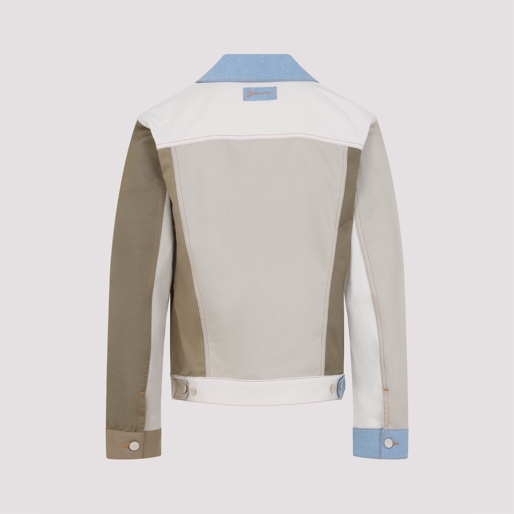 Pleated And Snapped Denim Jacket