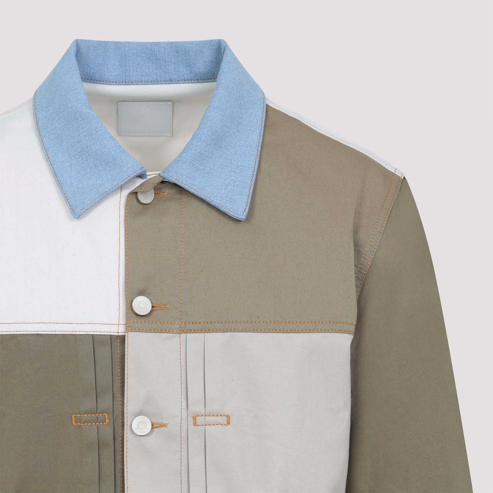 Pleated And Snapped Denim Jacket