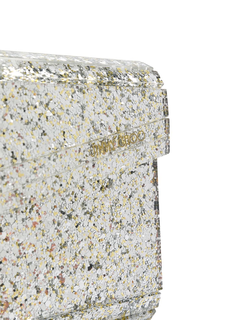 COARSE GLITTER ACRYLIC CLUTCH BAG
