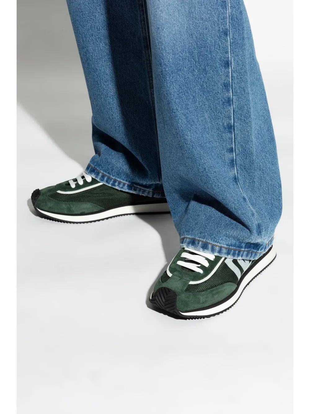 SUEDE AND MESH DG CUSHION SNEAKERS