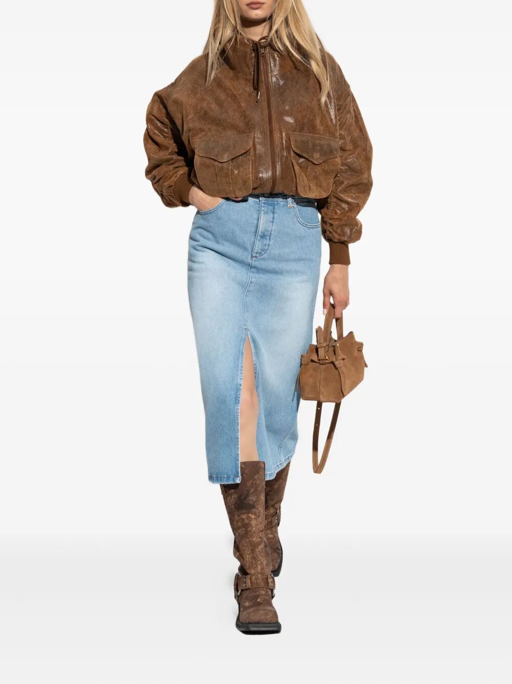 GEORGIA MIDI DENIM SKIRT