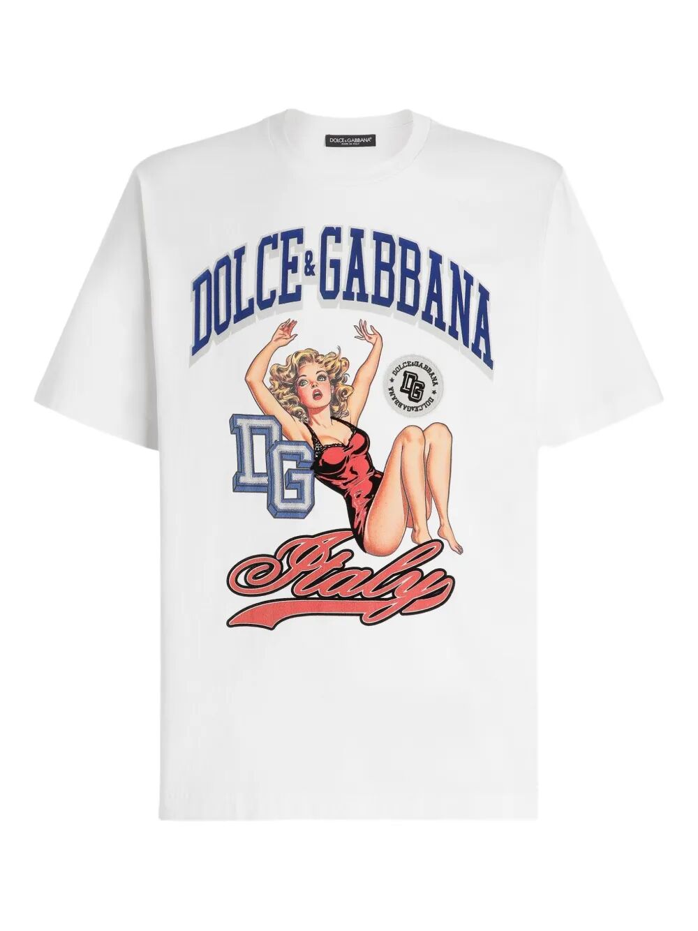 ITALY-PRINT COTTON T-SHIRT
