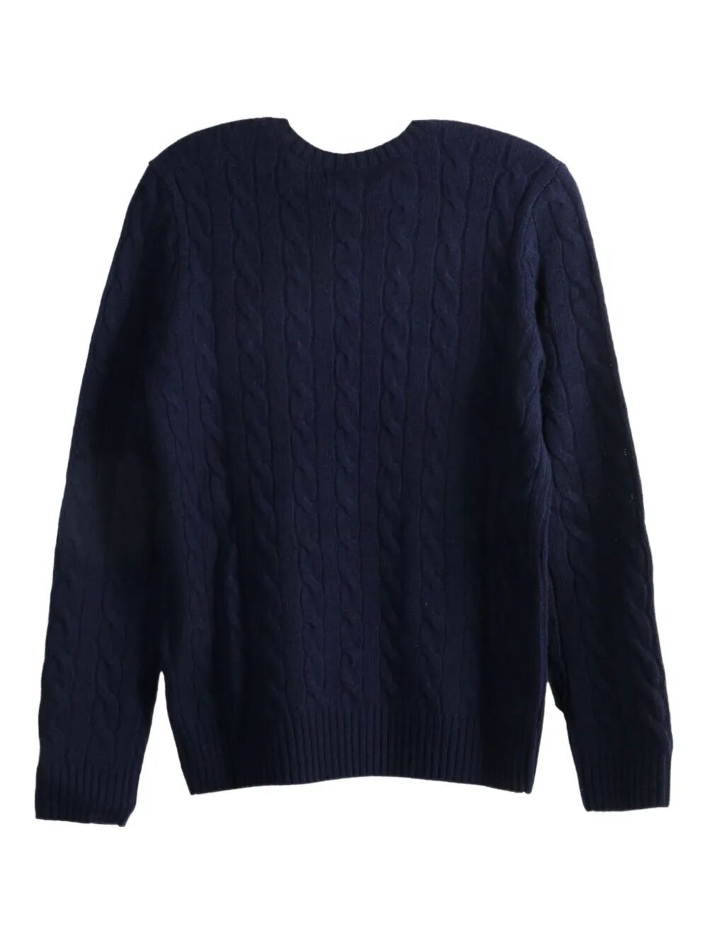 CABLE WOOL AND CASHMERE CREWNECK JUMPER