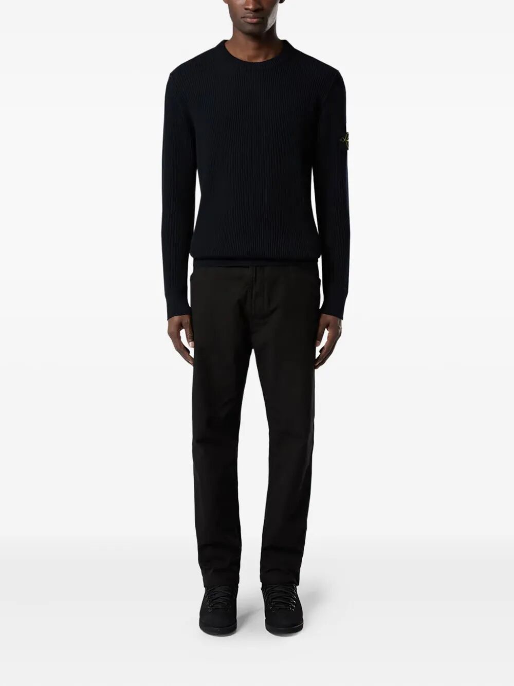 KNIT CREWNECK SWEATER IN FULL RIB RWS WOOL