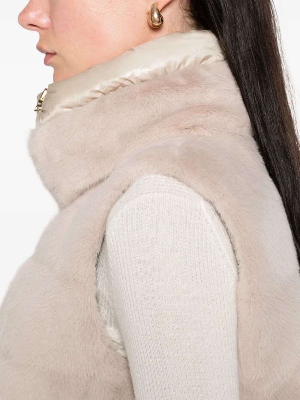 ECO FUR QUILTED PADDED GILET