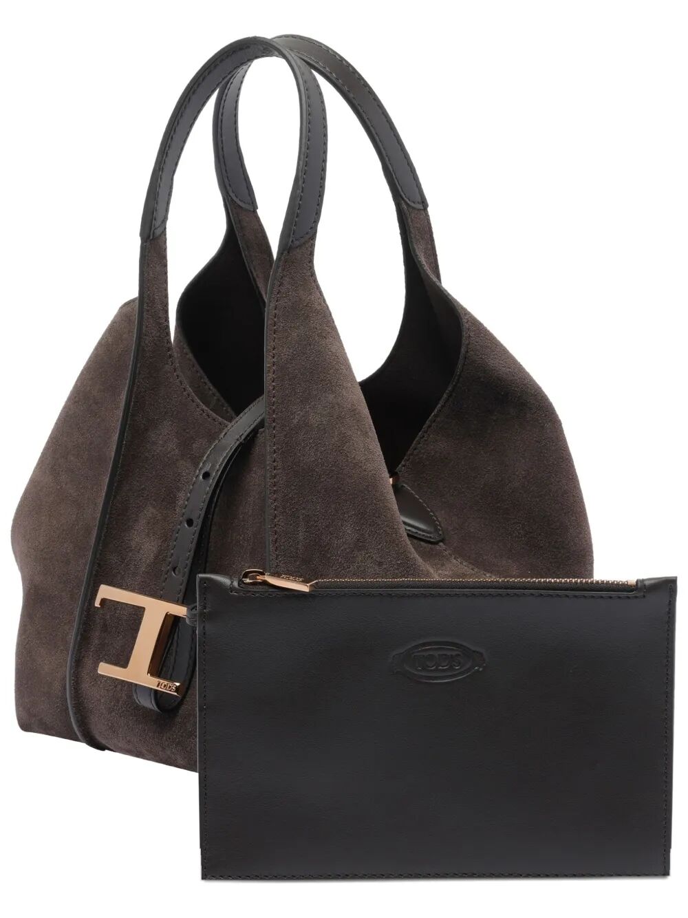 T TIMELESS MINI SHOPPING BAG IN SUEDE