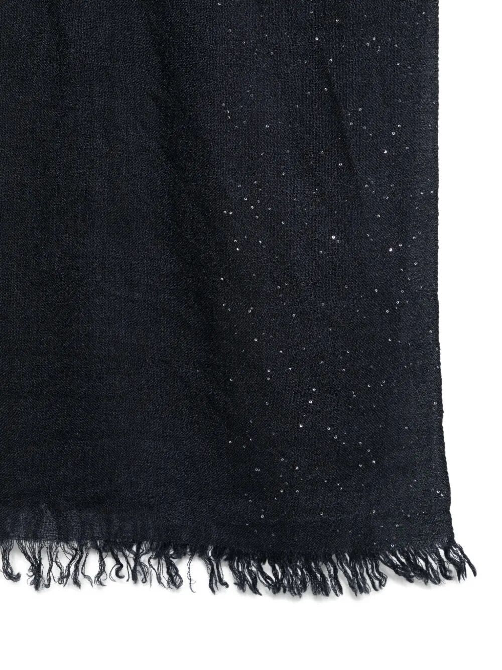 KUNDY SEQUIN-EMBELLISHED WOOL SCARF