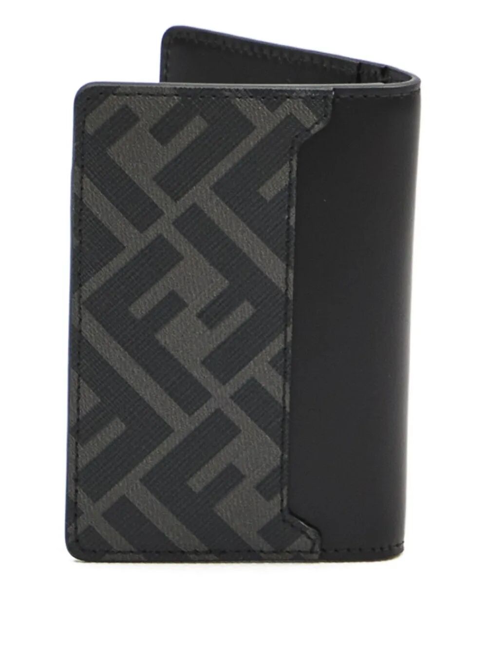 FF SQUARED LEATHER BI-FOLD CARD HOLDER