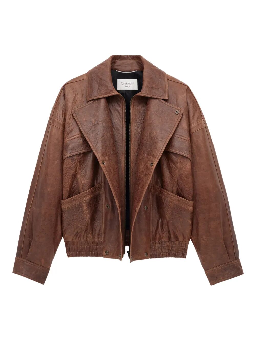 AGED LAMBSKIN BOMBER JACKET