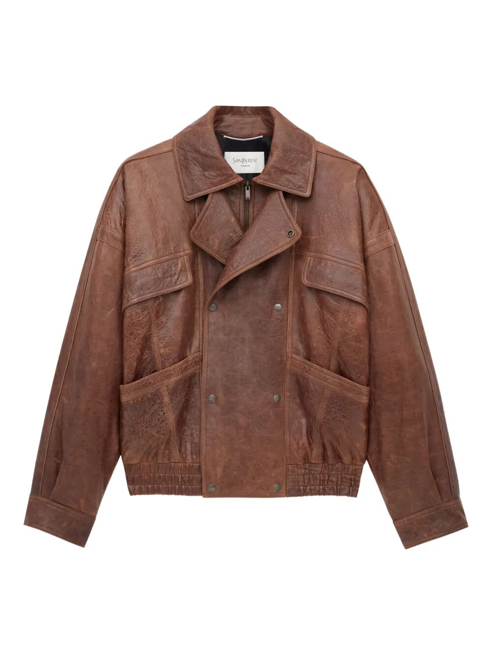 AGED LAMBSKIN BOMBER JACKET