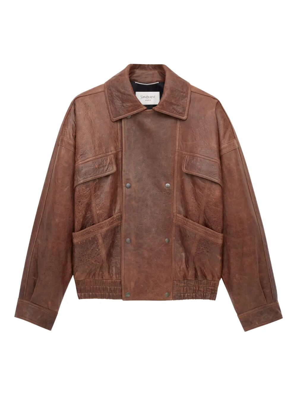 AGED LAMBSKIN BOMBER JACKET