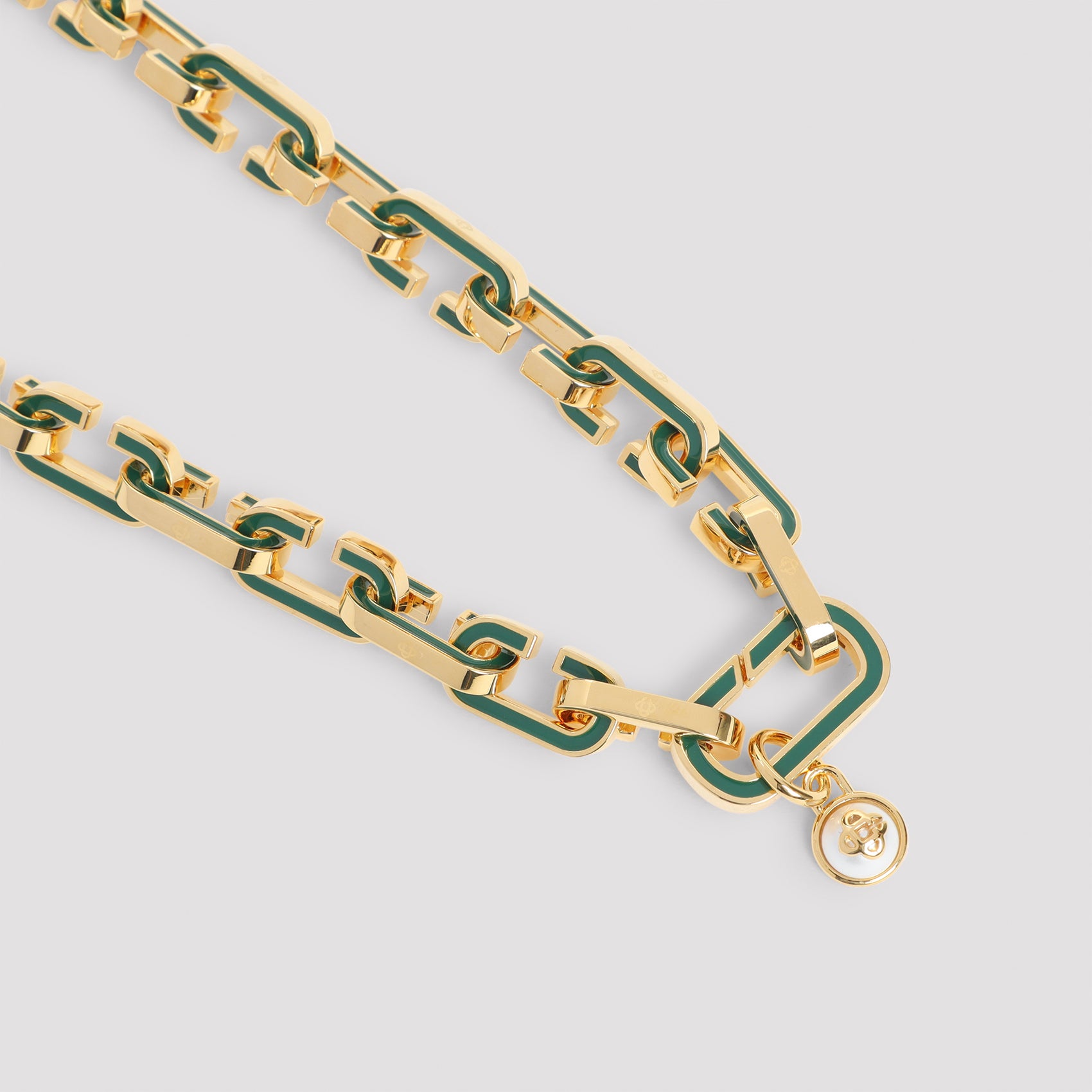 Enamel C Link Necklace
