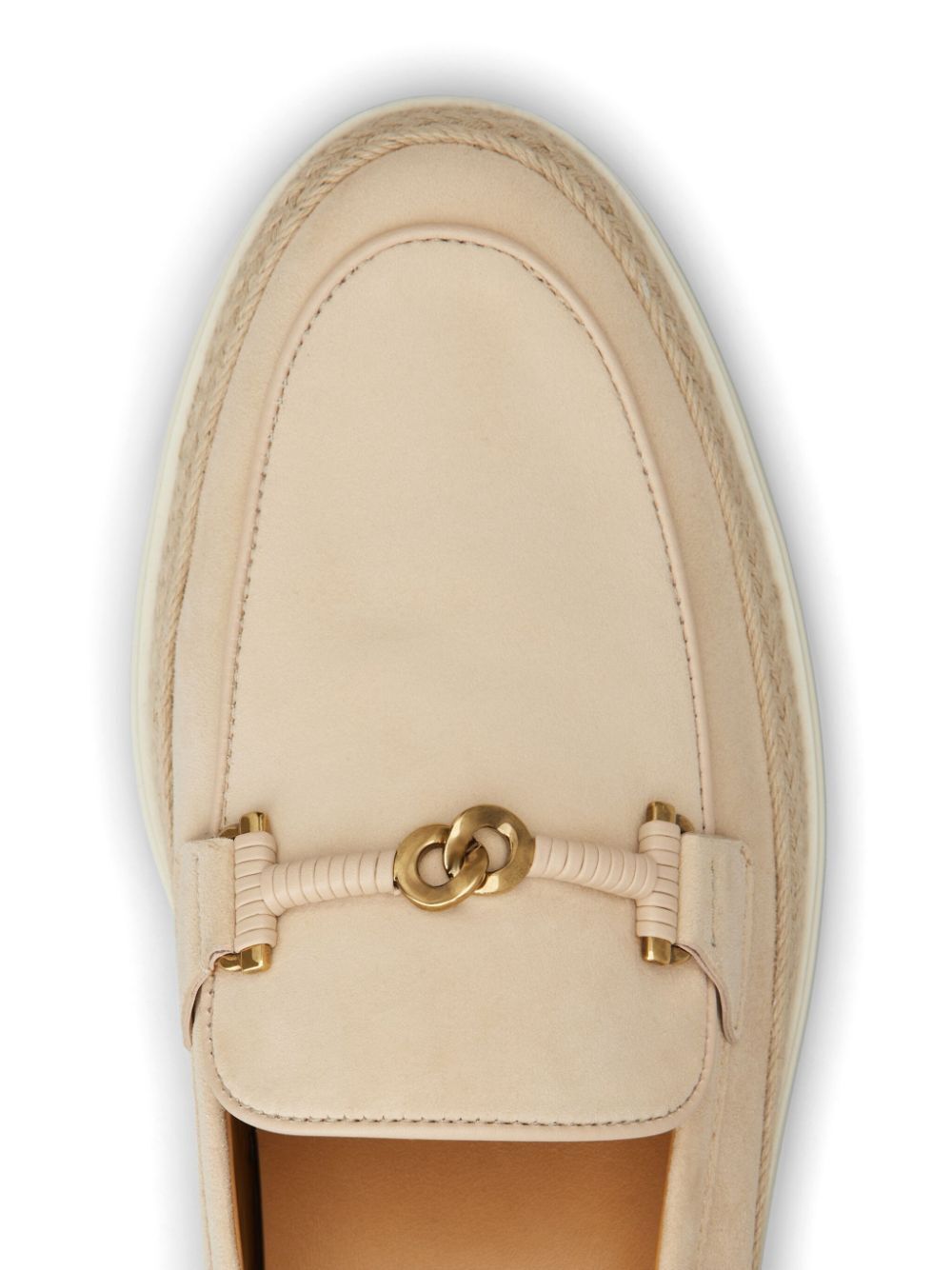 SUEDE SLIPPER LOAFERS WITH DOUBLE T RING ACCESSORY