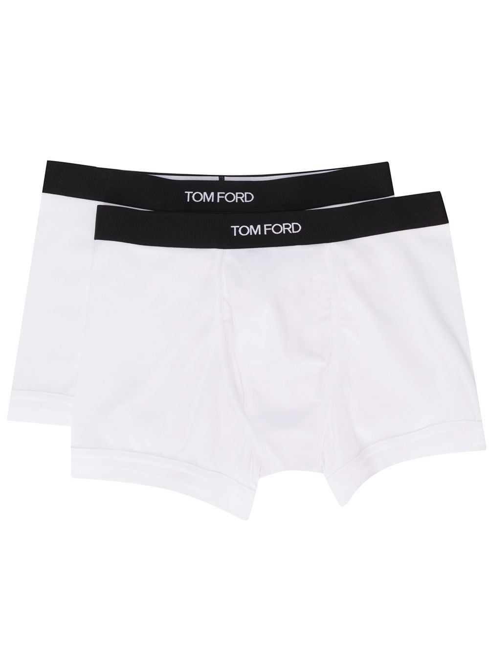 SET OF 2 LOGO-WAISTBAND COTTON BOXER BRIEFS