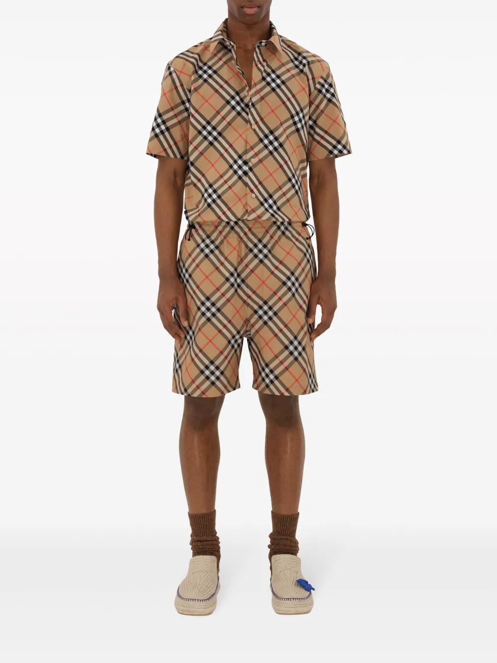 SHORT SLEEVED CHECK COTTON SHIRT