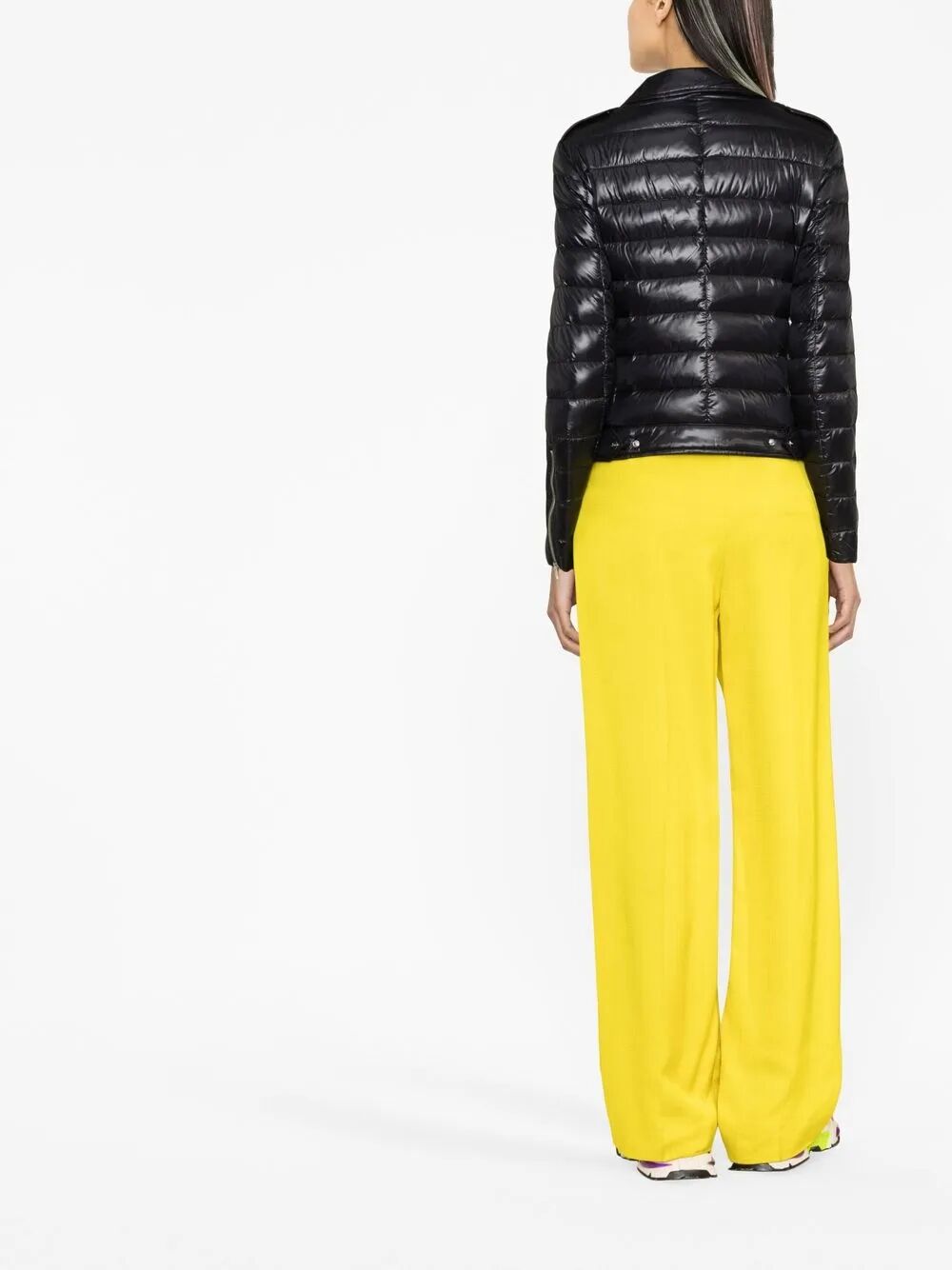 NYLON ULTRALIGHT BIKER PADDED JACKET