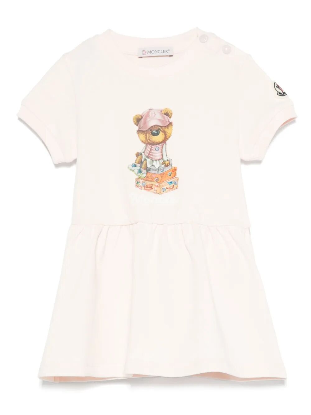 TEDDY BEAR MOTIF COTTON DRESS