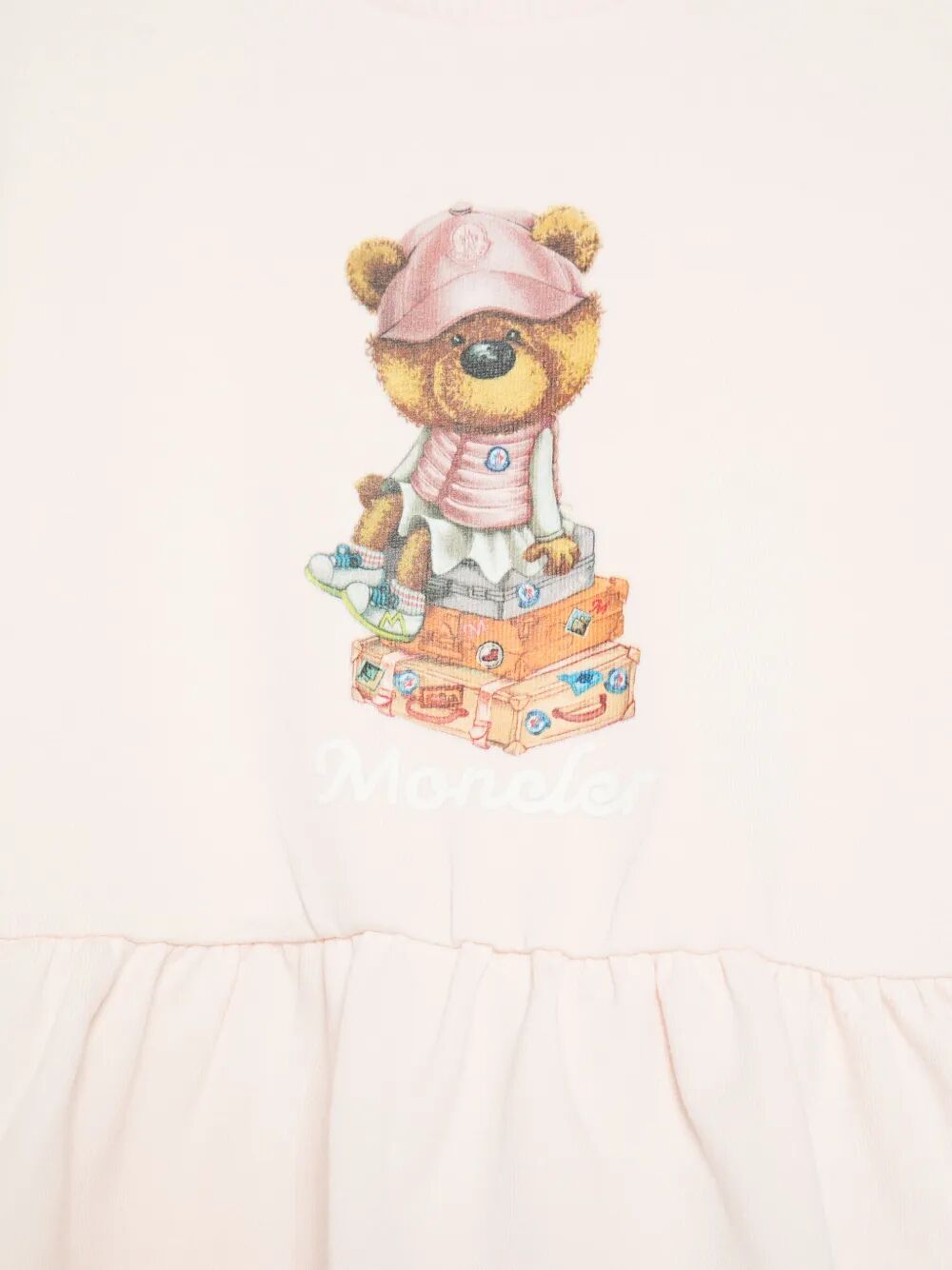TEDDY BEAR MOTIF COTTON DRESS