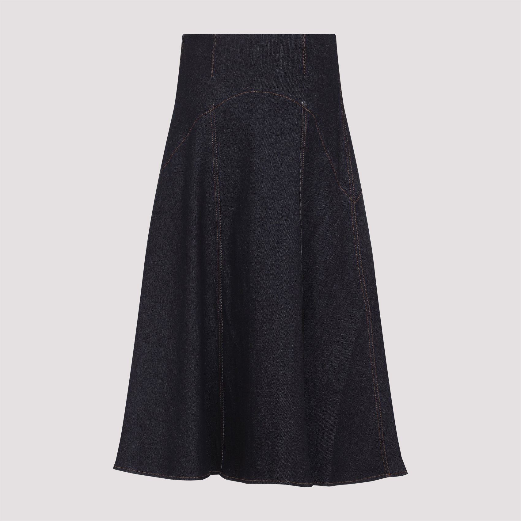 Triangle De-Nimes Midi Skirt