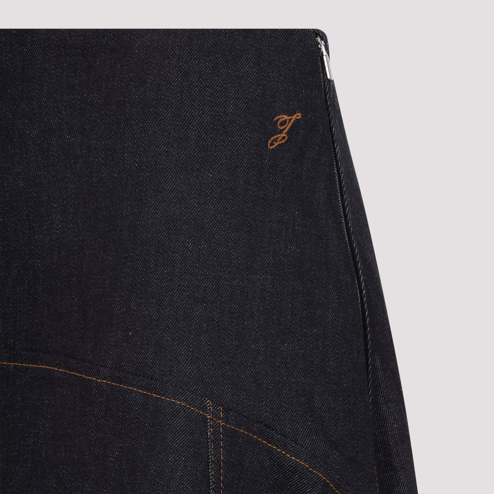 Triangle De-Nimes Midi Skirt
