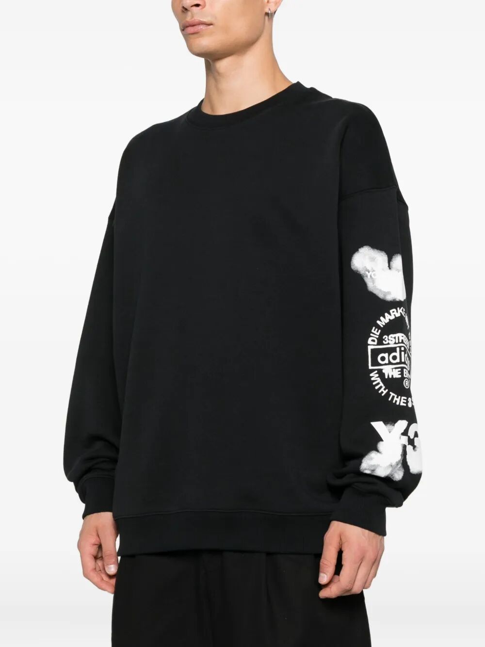 CLOUD-PRINT CREW-NECK SWEATSHIRT