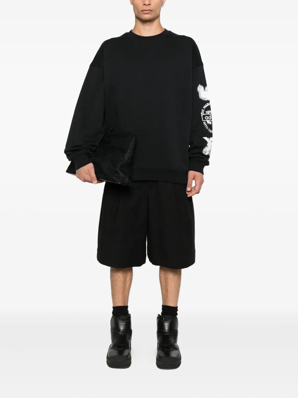 CLOUD-PRINT CREW-NECK SWEATSHIRT