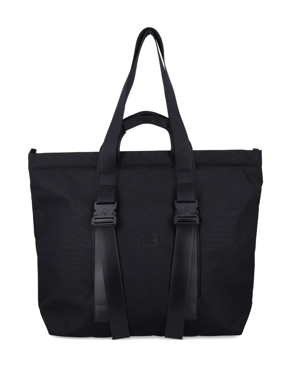BUCKLE-STRAP CANVAS SHOPPER BAG