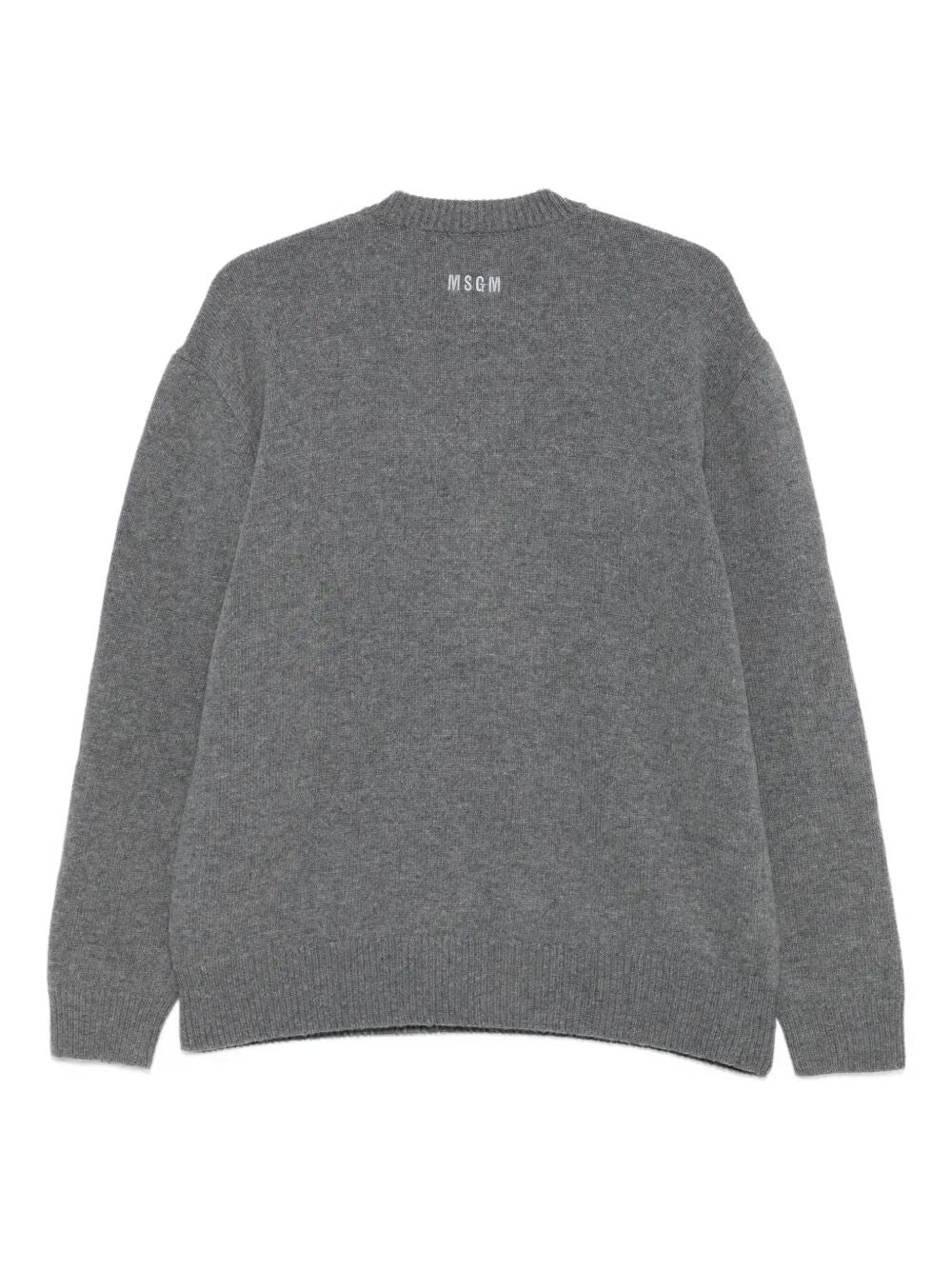 MUSHROOM-INTARSIA WOOL BLEND PULLOVER
