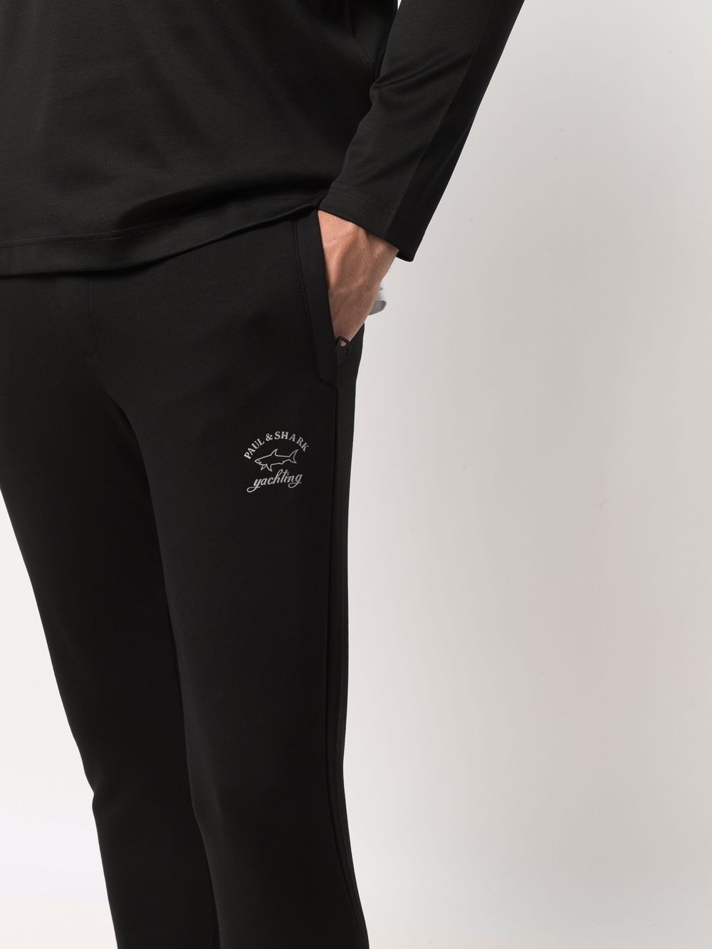 LOGO-PRINT COTTON TRACK PANTS
