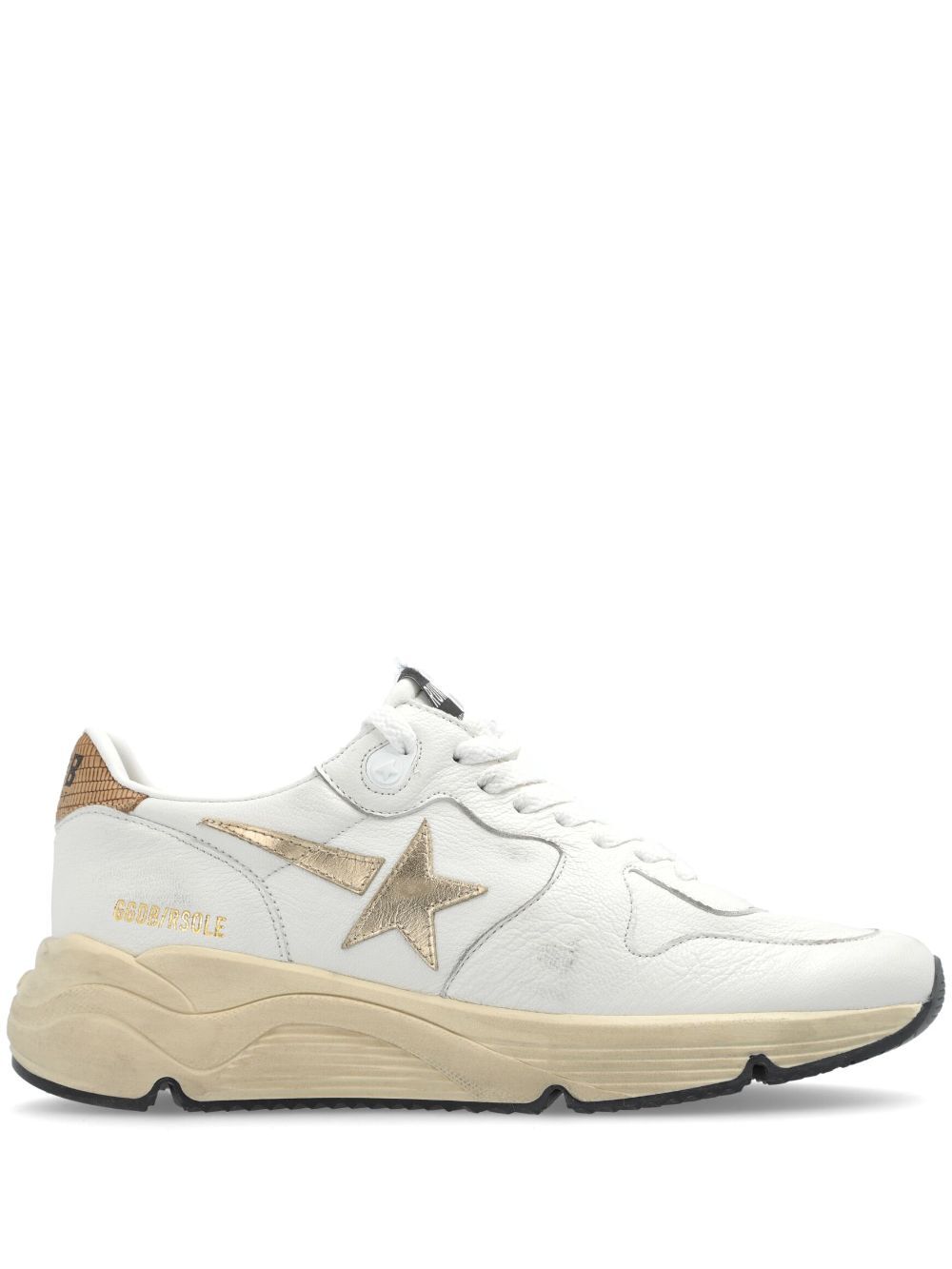 RUNNING SOLE SNEAKERS IN NAPPA WITH LAMINATED STAR AND LIZARD PRINTED HEEL TAB