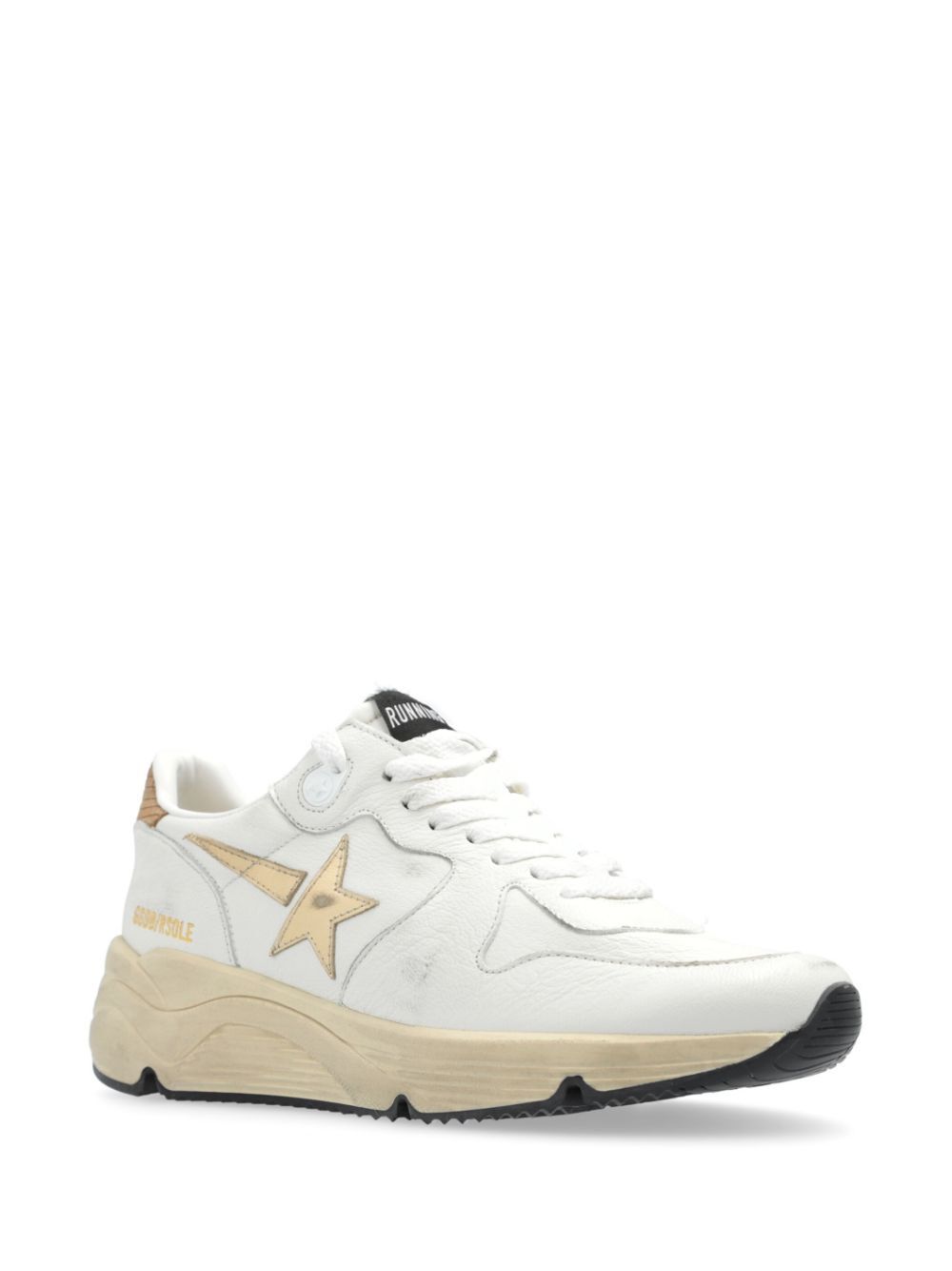RUNNING SOLE SNEAKERS IN NAPPA WITH LAMINATED STAR AND LIZARD PRINTED HEEL TAB
