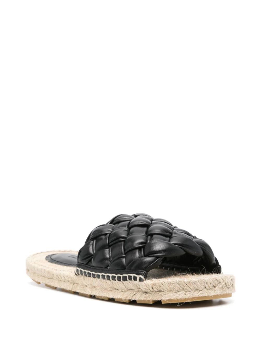 INTRECCIATO LEATHER SLIDES