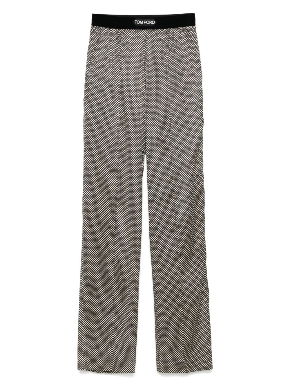 POLKA DOT SIGNATURE SILK PJ PANTS