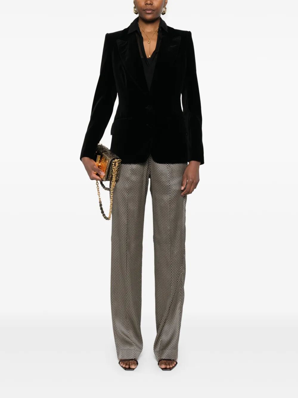 POLKA DOT SIGNATURE SILK PJ PANTS