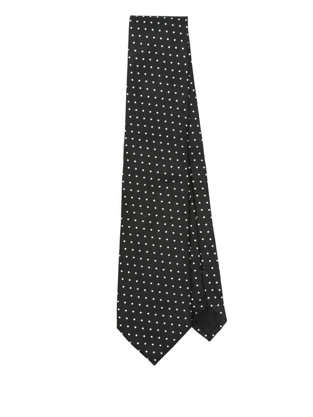 MICRO DOT ON WEAVE SILK TIE