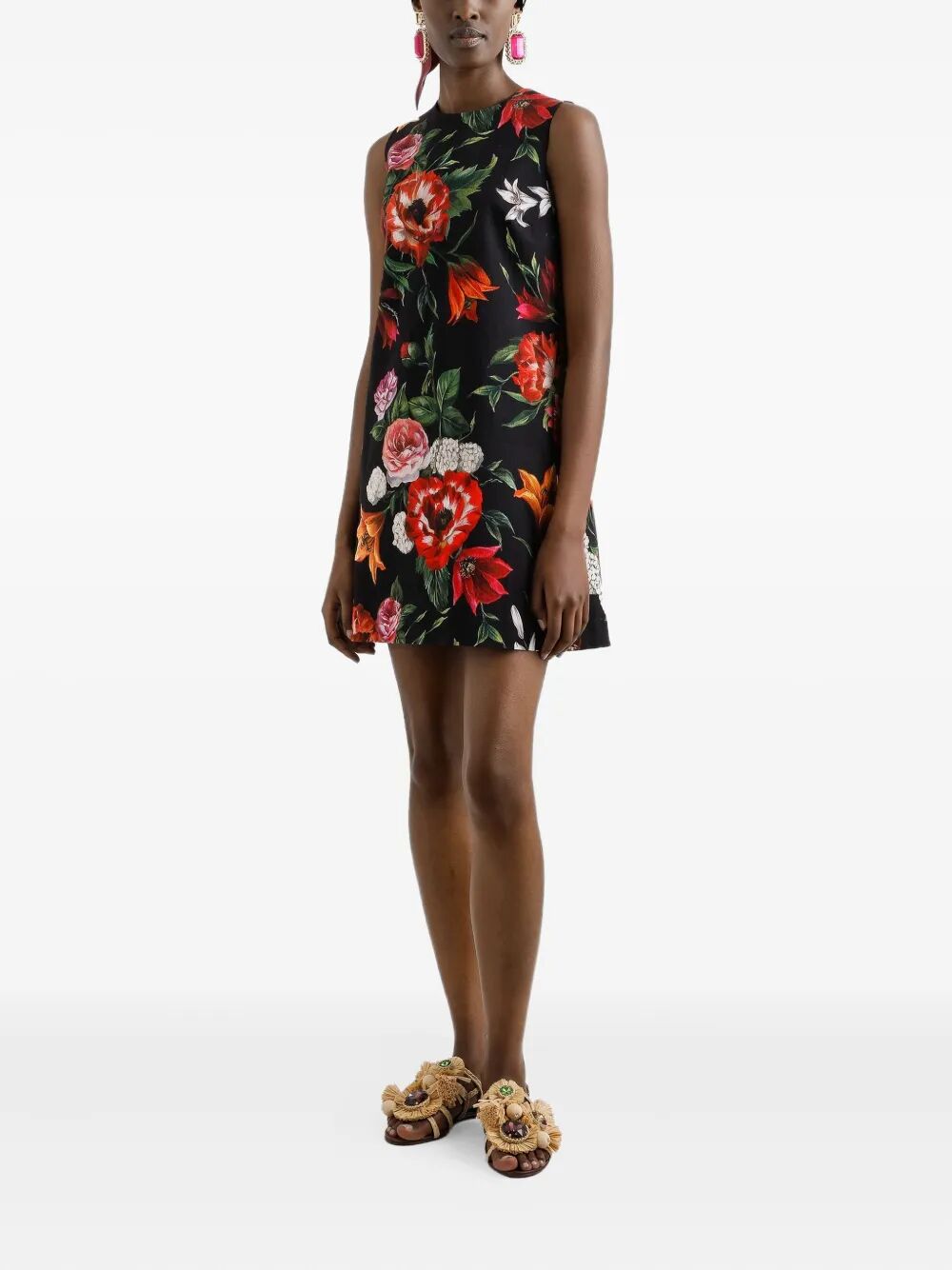 FLORAL-PRINT MINI DRESS