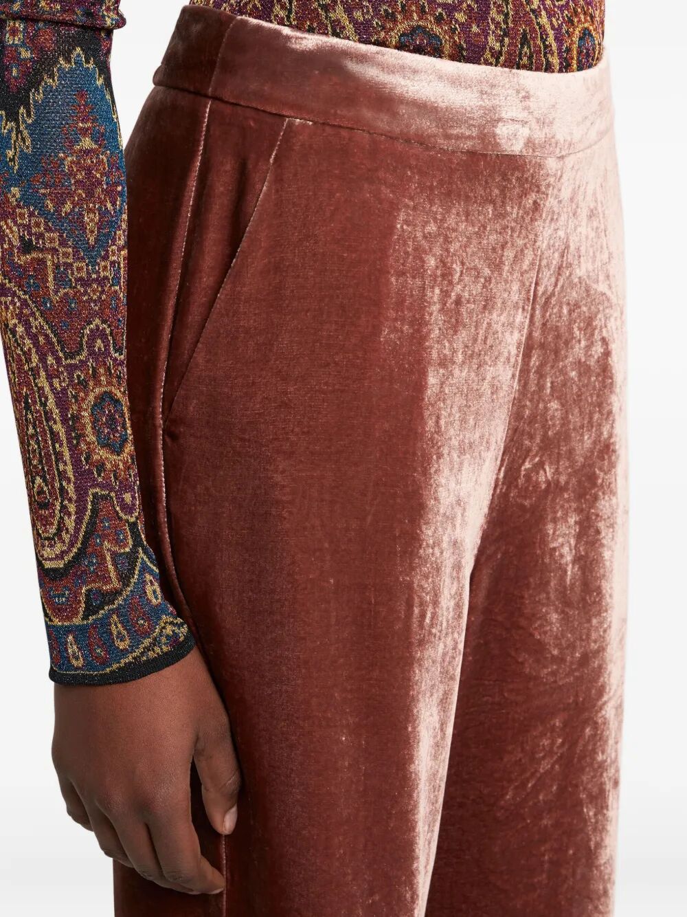 VELVET PALAZZO TROUSERS