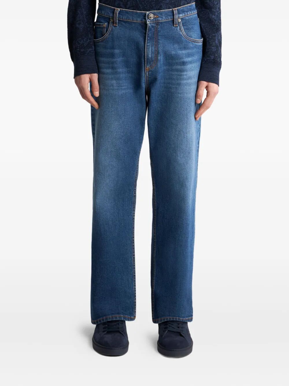 STRAIGHT-LEG JEANS WITH PEGASO