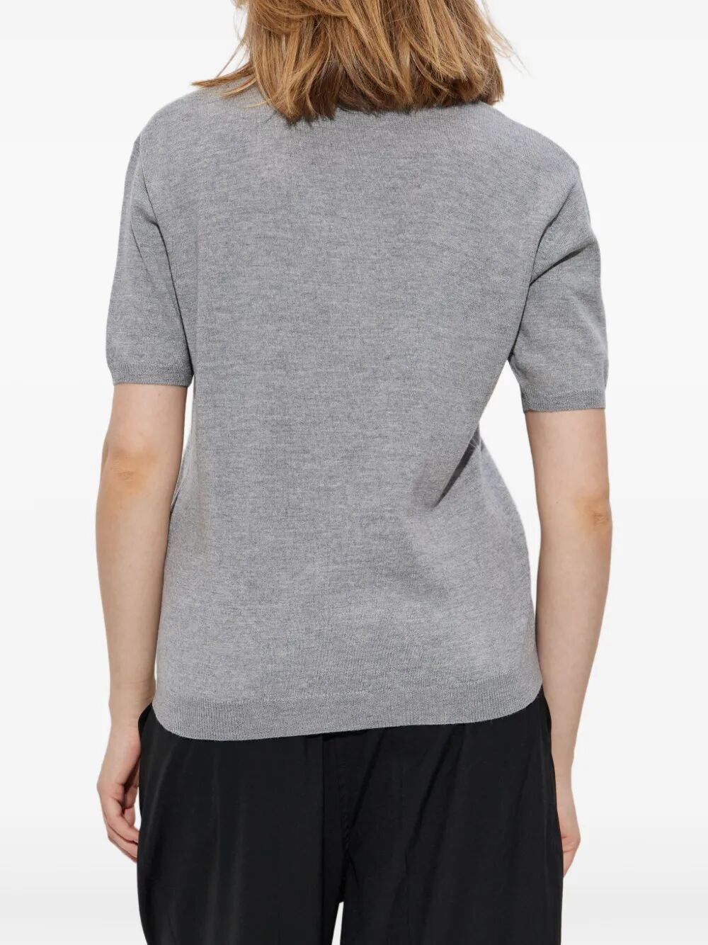WOOL POLO SHIRT WITH VELVET COLLAR