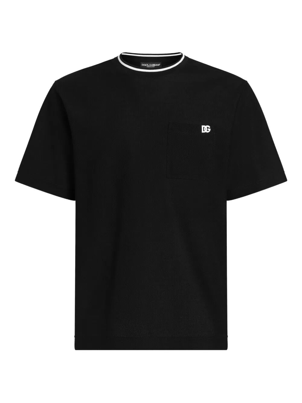 COTTON PIQUÉ T-SHIRT WITH CONTRASTING COLLAR