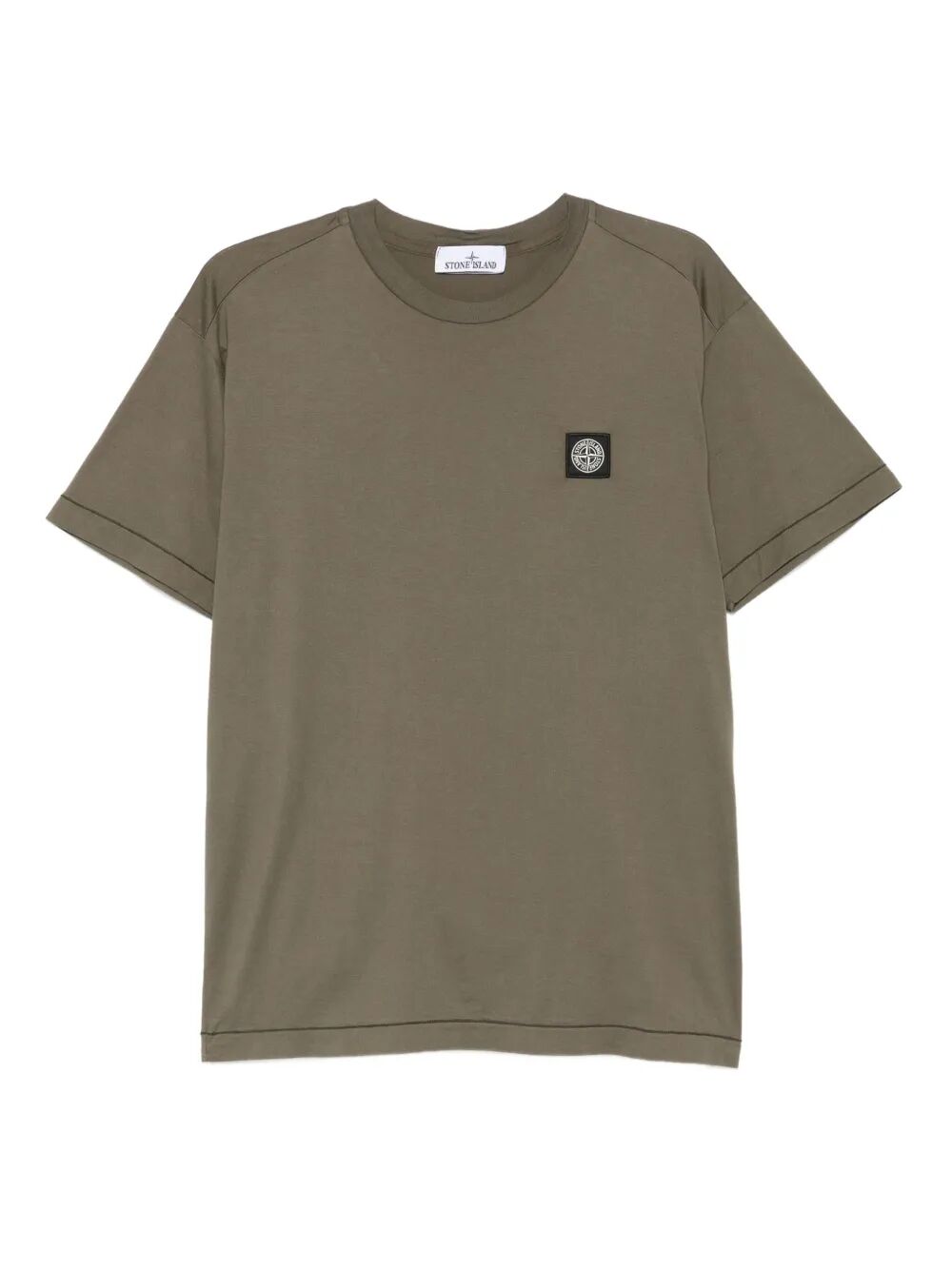 SLIM FIT COTTON JERSEY T-SHIRT WITH COMPASS PATCH