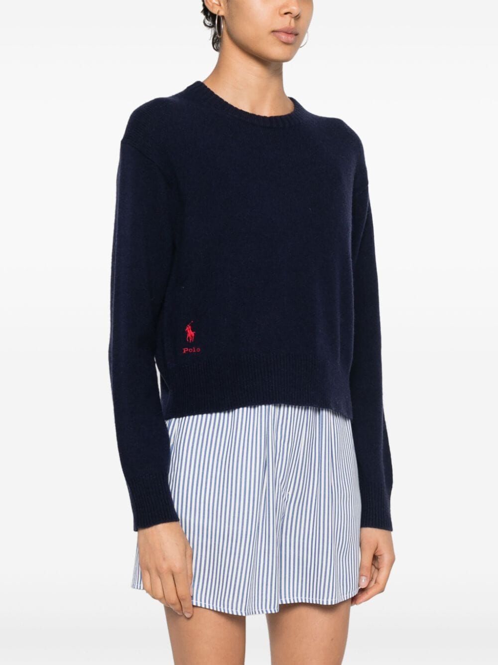DROPPED SHOULDER WOOL SWEATER